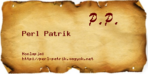 Perl Patrik névjegykártya